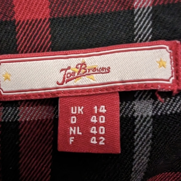 Joe Browns Red/Black Tartan Pinafore Dress Size 14 UK New with Tags - Picture 4 of 5